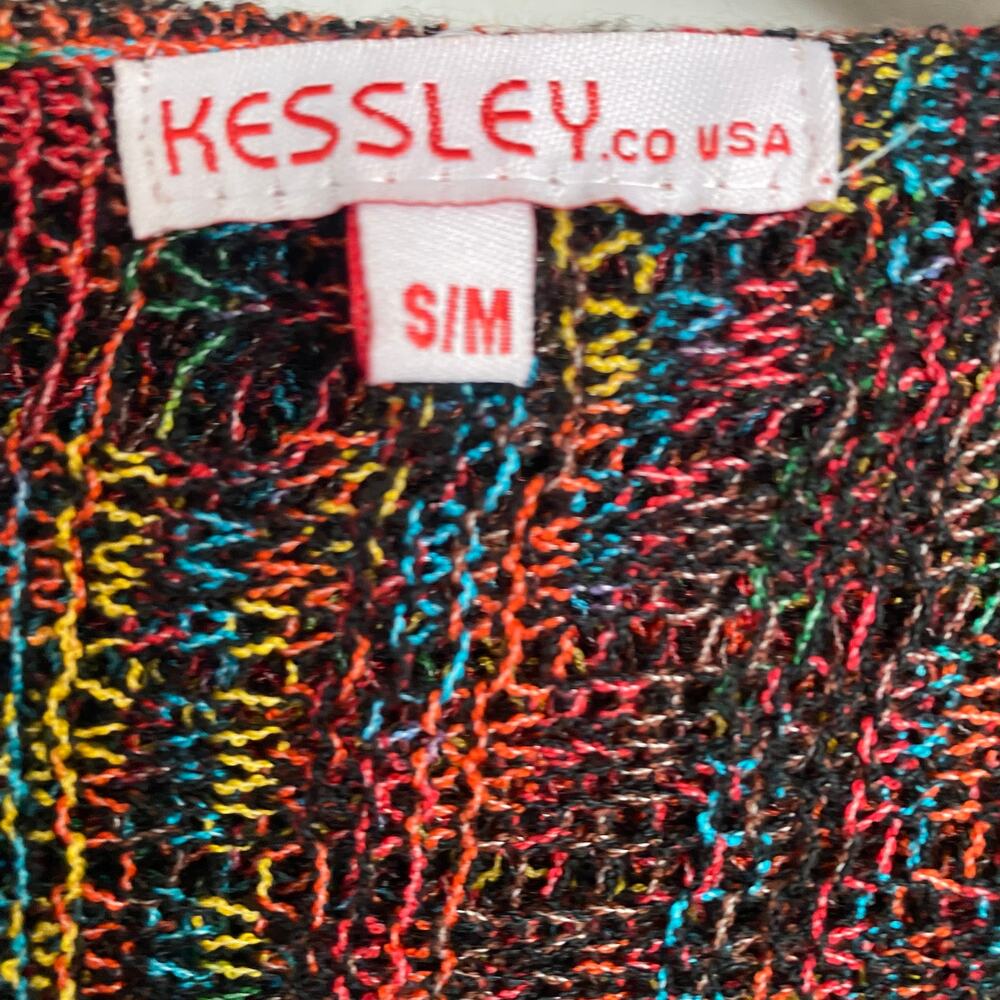 Vintage y2k Kessley Rainbow Waterfall Ruffle Bell Sleeve Size S/M Fairy grunge - Picture 6 of 6